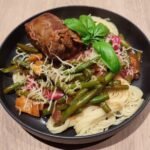 Blinde vink met boontjes en paprika
