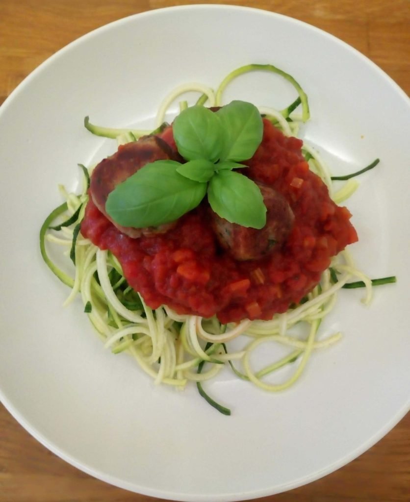 vegetarische bolletjes met pasta