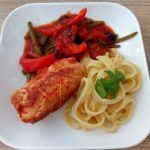 verse blinde vinken met olijven en pasta